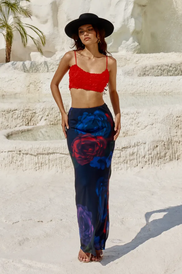 Women Skirts Runaway The Label VACANZA MAXI SKIRT Dark Floral