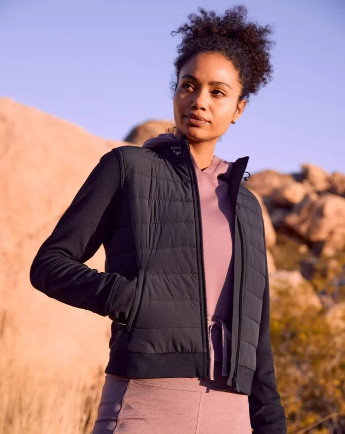 Women SKYLOFT SOFT ESPRESSO MARTINI FULL ZIP Black TravisMathew Jackets