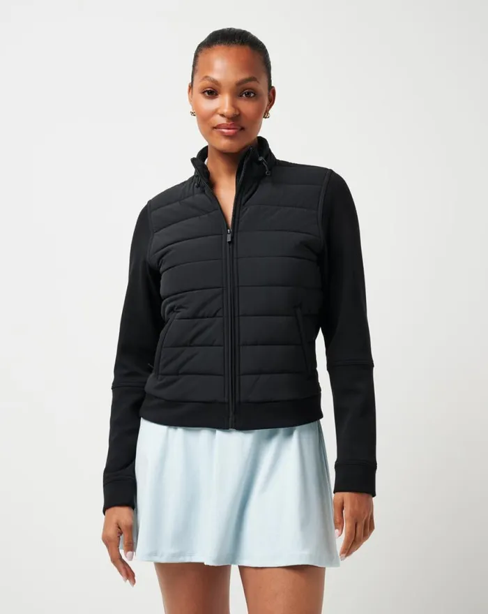 Women SKYLOFT SOFT ESPRESSO MARTINI FULL ZIP Black TravisMathew Jackets