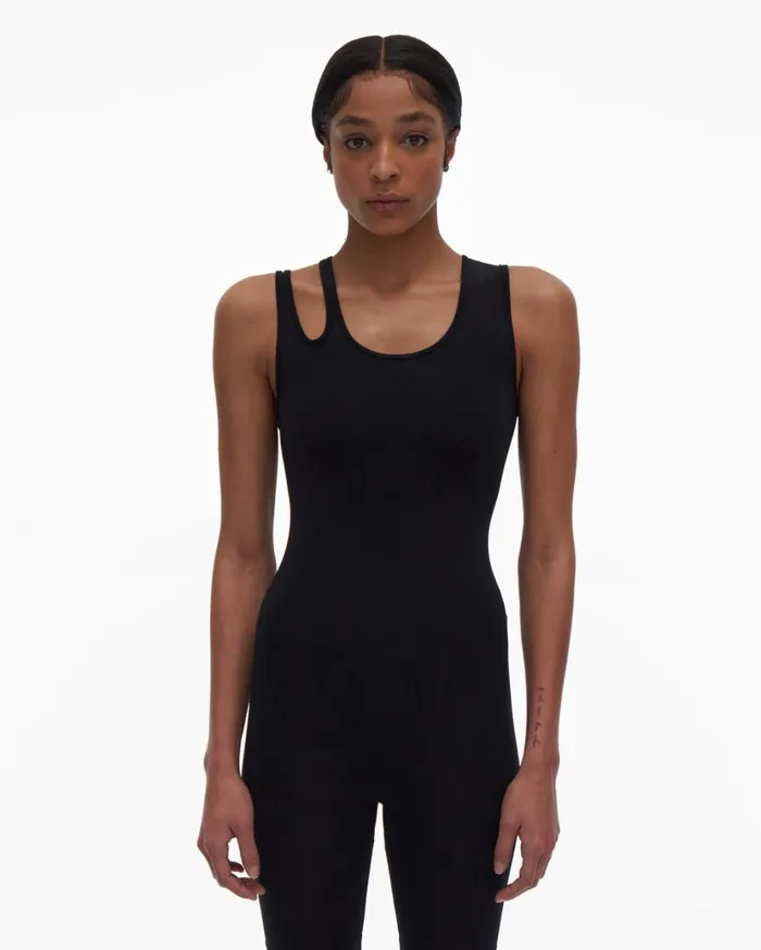 Women Slash Bodysuit Black Helmut Lang Tops
