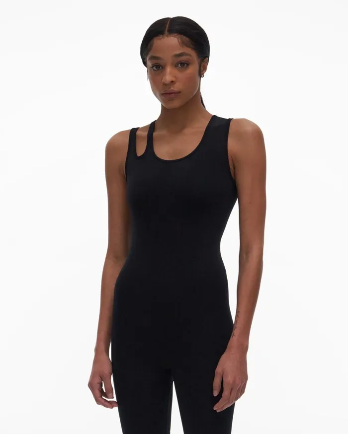 Women Slash Bodysuit Black Helmut Lang Tops