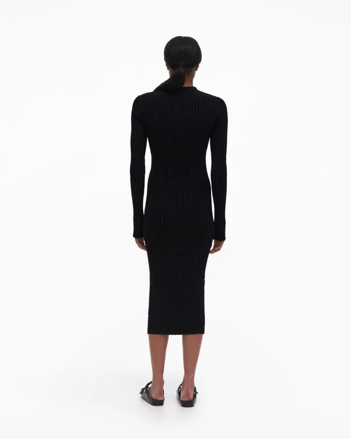 Women Slash Dress Black Helmut Lang Dresses