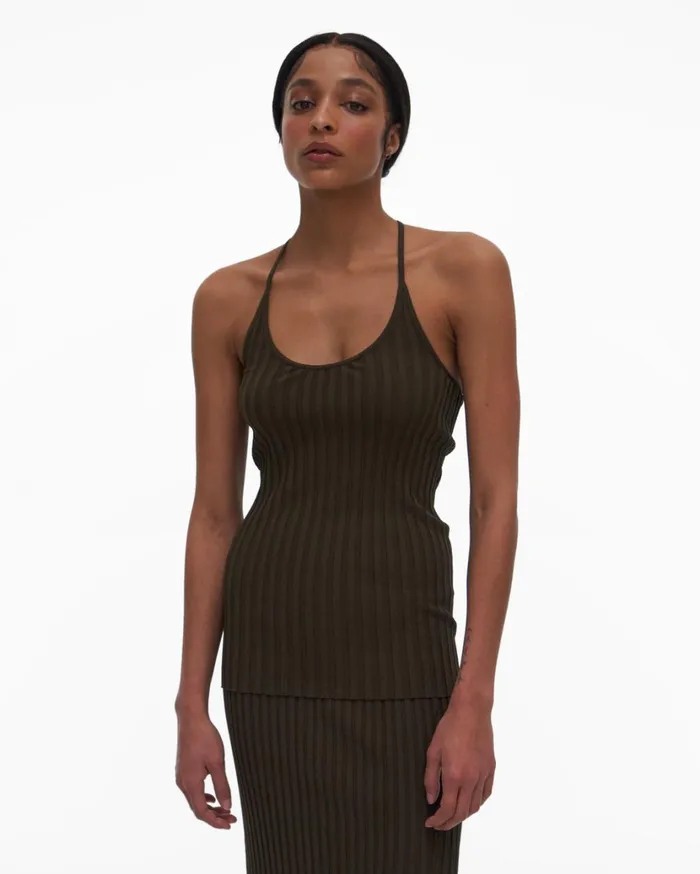 Women Slash Tank Light Sage Helmut Lang Tops