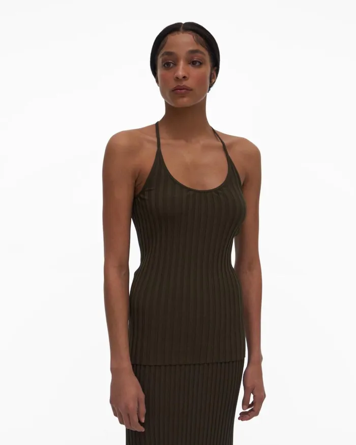 Women Slash Tank Light Sage Helmut Lang Tops