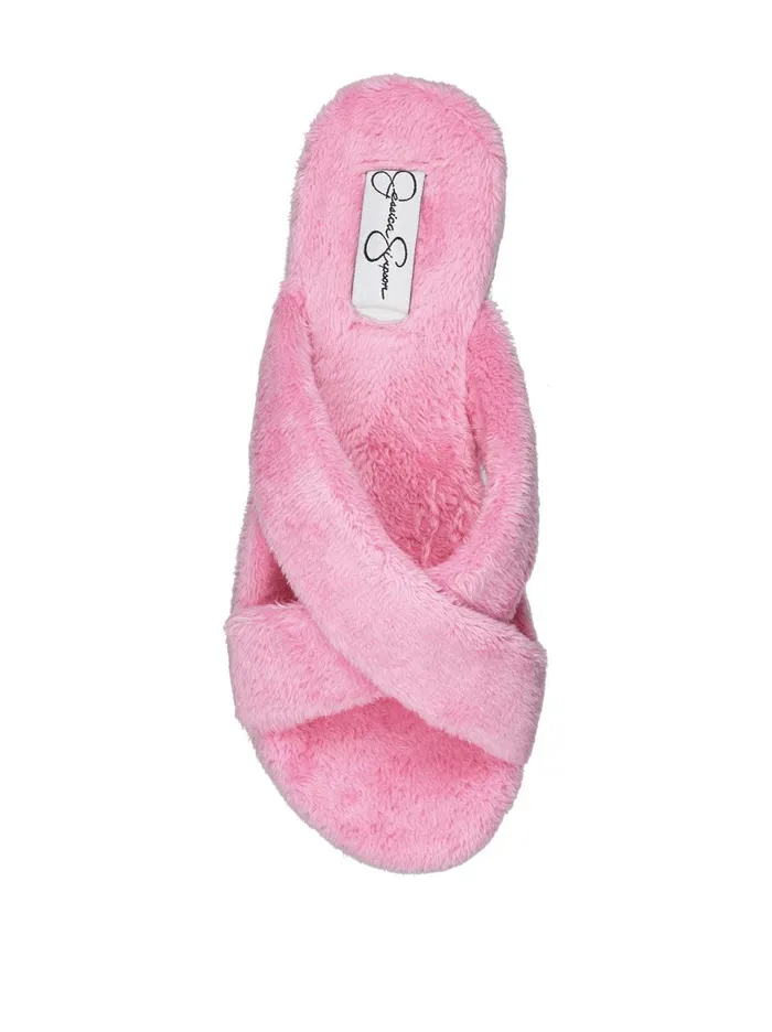 Women Slides and Mules Jessica Simpson Talulla Platform Slide In Pink Fuzzy Pink