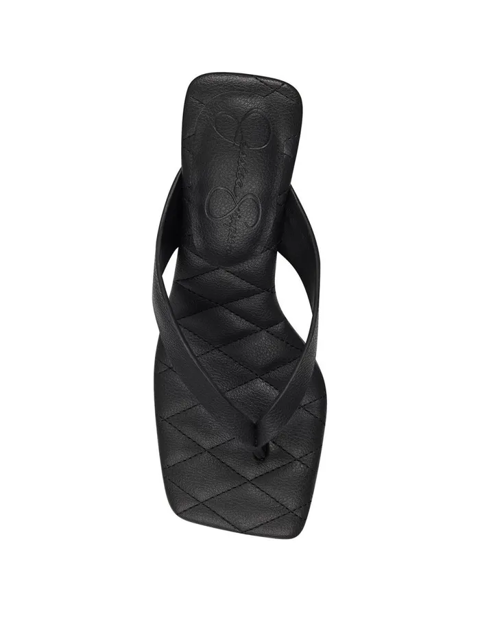 Women Slides and Mules Jessica Simpson Zayde Thong Slide In Black Black