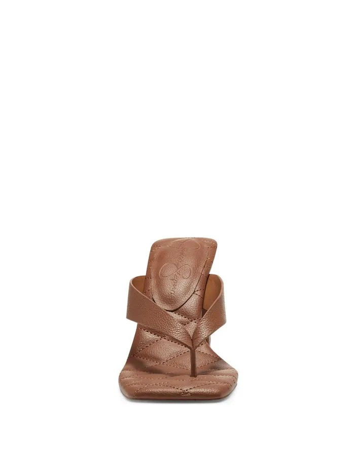 Women Slides and Mules Jessica Simpson Zayde Thong Slide In Caramel Caramel
