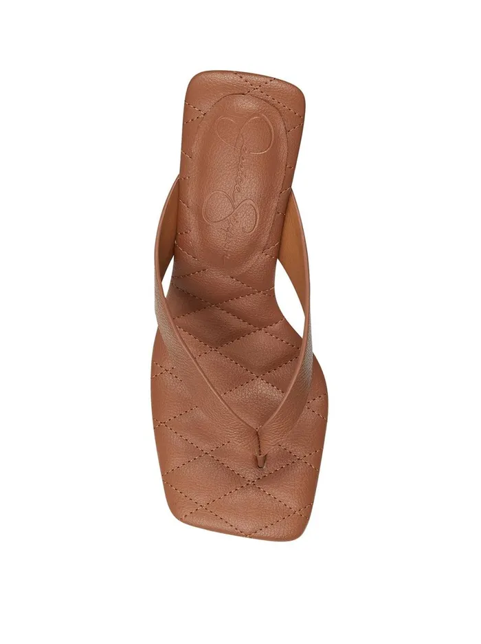 Women Slides and Mules Jessica Simpson Zayde Thong Slide In Caramel Caramel