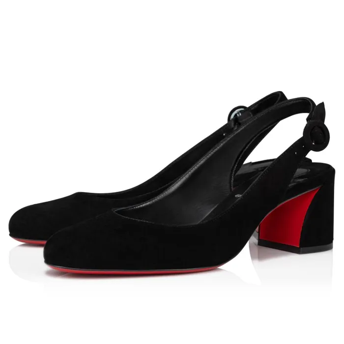 Women So Jane Sling 55 Mm Pumps 8211 Veau Velours 8211 Black Black Christian Louboutin Pumps Women So Jane Sling 55 Mm Pumps 8211 Veau Velours 8211 Black Black Christian Louboutin Pumps