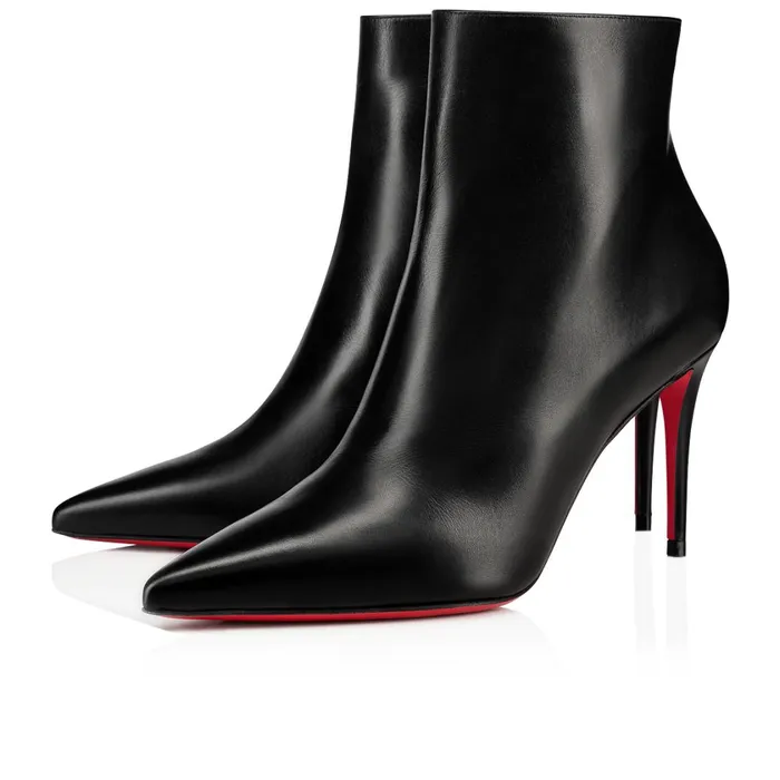Women So Kate Booty 85 Mm Low Boots 8211 Calf Leather 8211 Black Black Christian Louboutin Ankle Boots Women So Kate Booty 85 Mm Low Boots 8211 Calf Leather 8211 Black Black Christian Louboutin Ankle Boots