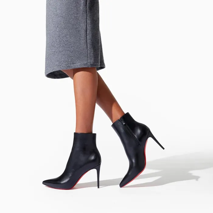 Women So Kate Booty 85 Mm Low Boots 8211 Calf Leather 8211 Black Black Christian Louboutin Ankle Boots