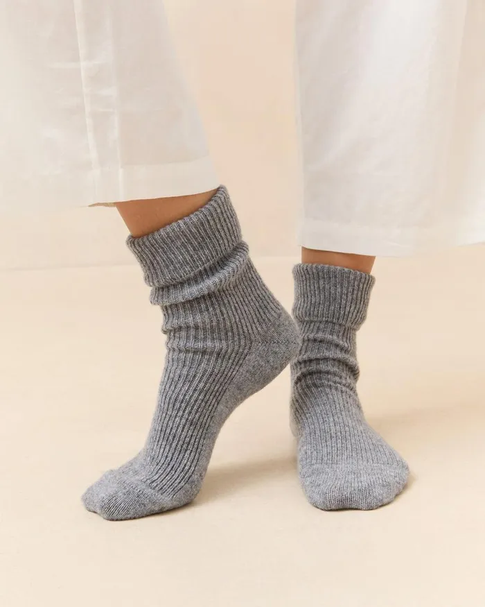 Women Soft Accessories Loeffler Randall Irene Grey Cashmere Socks Women Soft Accessories Loeffler Randall Irene Grey Cashmere Socks