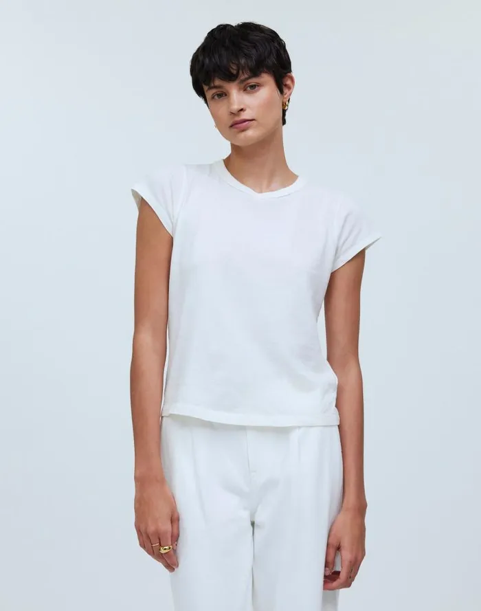 Women Softfade Cotton Perfect Vintage Tee Lighthouse Madewell Tees
