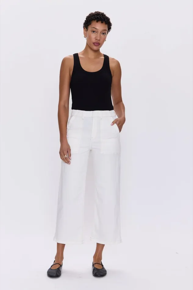 Women Sophia Wide Leg Pant 8211 Le Blanc Pistola Denim Pants