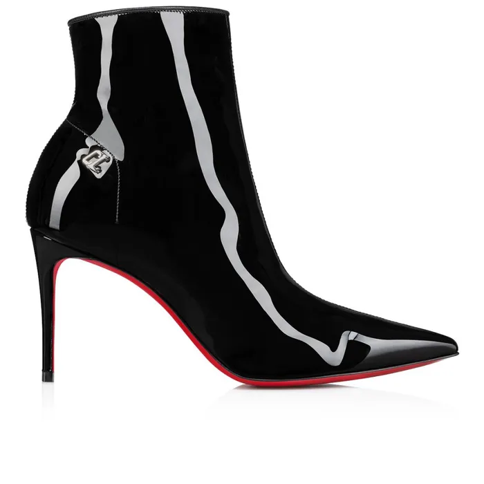 Women Sporty Kate Booty 85 Mm Pumps 8211 Soft Patent Calf Leather 8211 Black Black Christian Louboutin Ankle Boots
