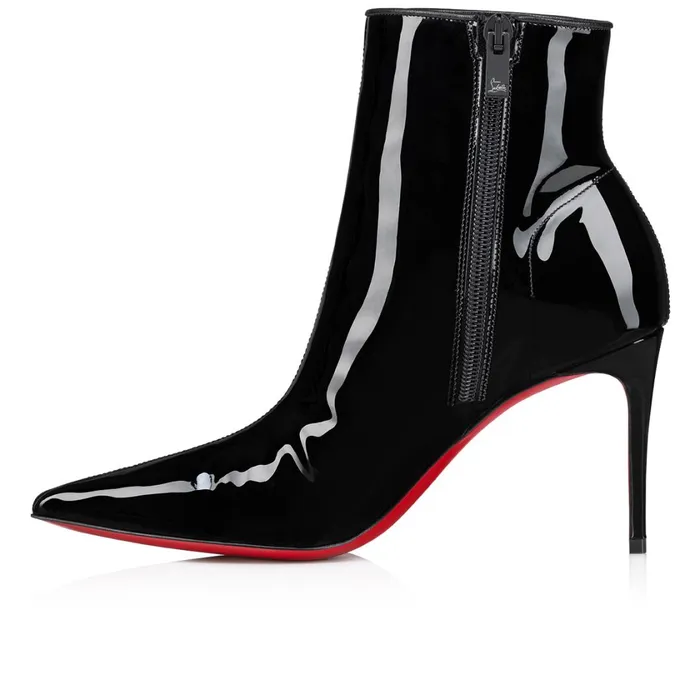 Women Sporty Kate Booty 85 Mm Pumps 8211 Soft Patent Calf Leather 8211 Black Black Christian Louboutin Ankle Boots