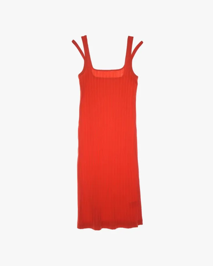 Women SquareNeck Dress Flame Helmut Lang Dresses