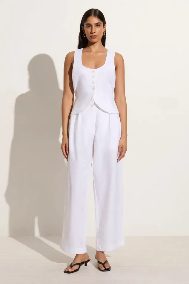 Women Stanze Vest White Faithfull The Brand Tops Women Stanze Vest White Faithfull The Brand Tops