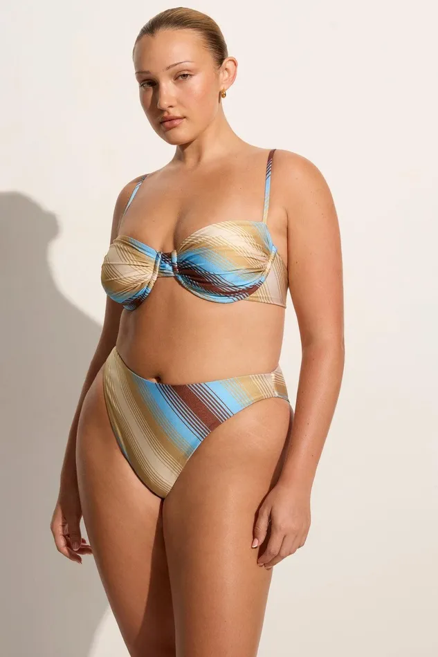 Women Stefania Bikini Top Cervia Stripe Faithfull The Brand Swim