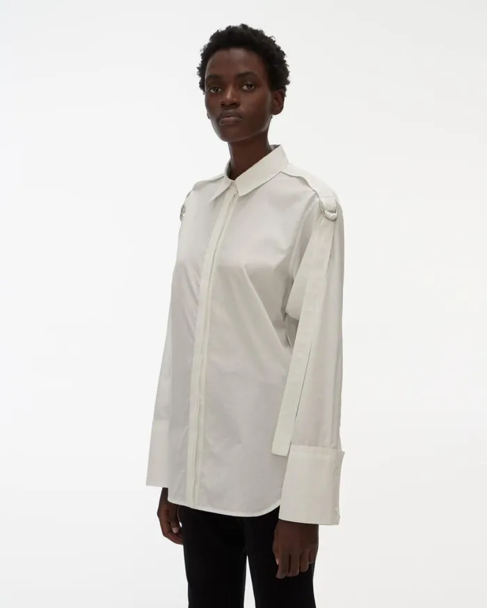 Women Strap Shirt White Helmut Lang Tops
