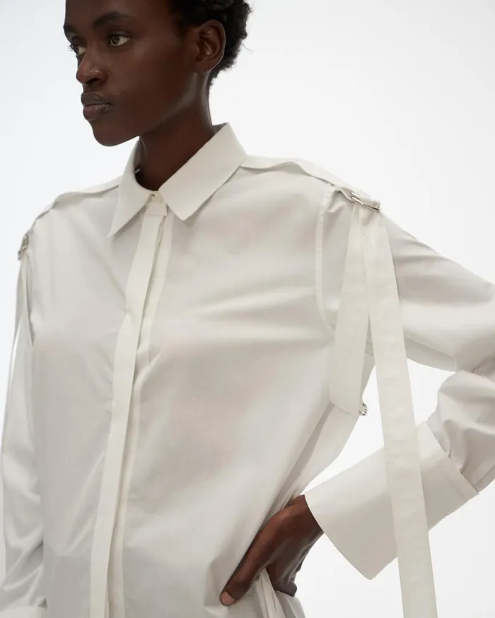 Women Strap Shirt White Helmut Lang Tops