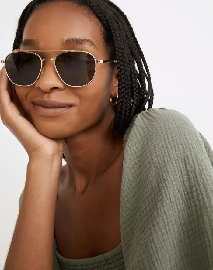 Women Suffolk Aviator Sunglasses Perfect Tort Multi Madewell Sunglasses