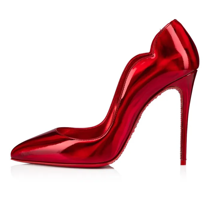 Women Suola Hot Chick 100 Mm Pumps 8211 Patent Calf Psychic 8211 Loubi Red Christian Louboutin Pumps