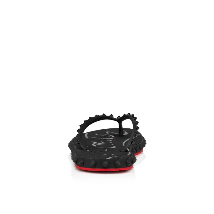 Women Super Loubi Flip Woman Flipflops 8211 Rubber 8211 Black Black Christian Louboutin Sandals and Slides