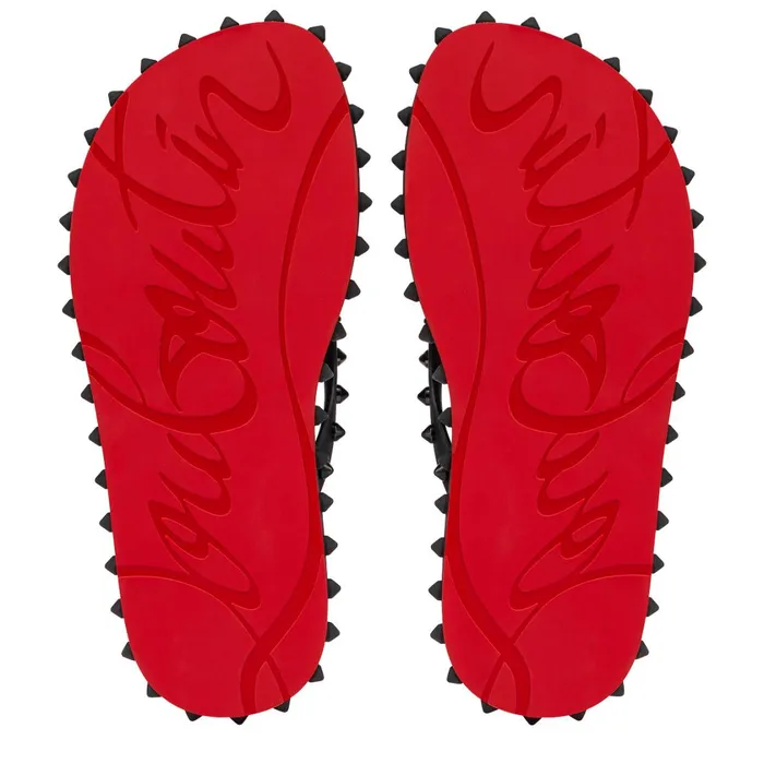 Women Super Loubi Flip Woman Flipflops 8211 Rubber 8211 Black Black Christian Louboutin Sandals and Slides
