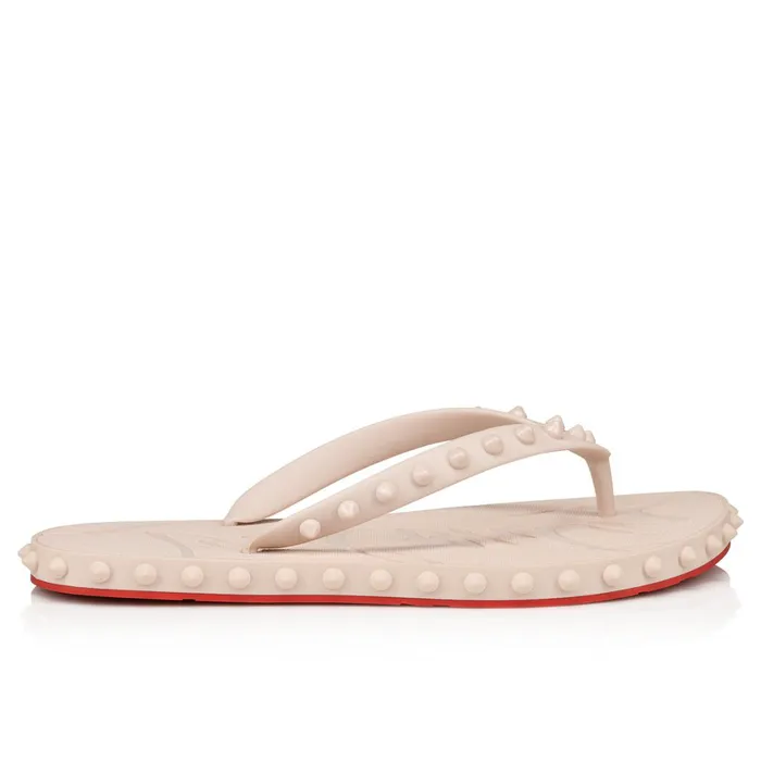 Women Super Loubi Flip Woman Flipflops 8211 Rubber 8211 Leche Beige Christian Louboutin Sandals and Slides