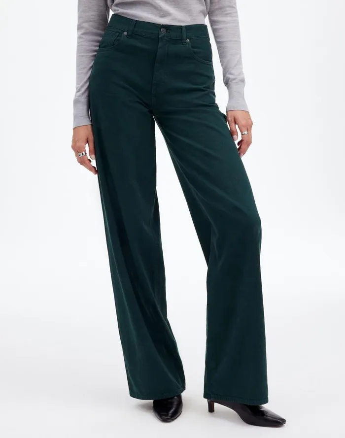 Women SuperwideLeg Jeans Luxury Forest Madewell Jeans