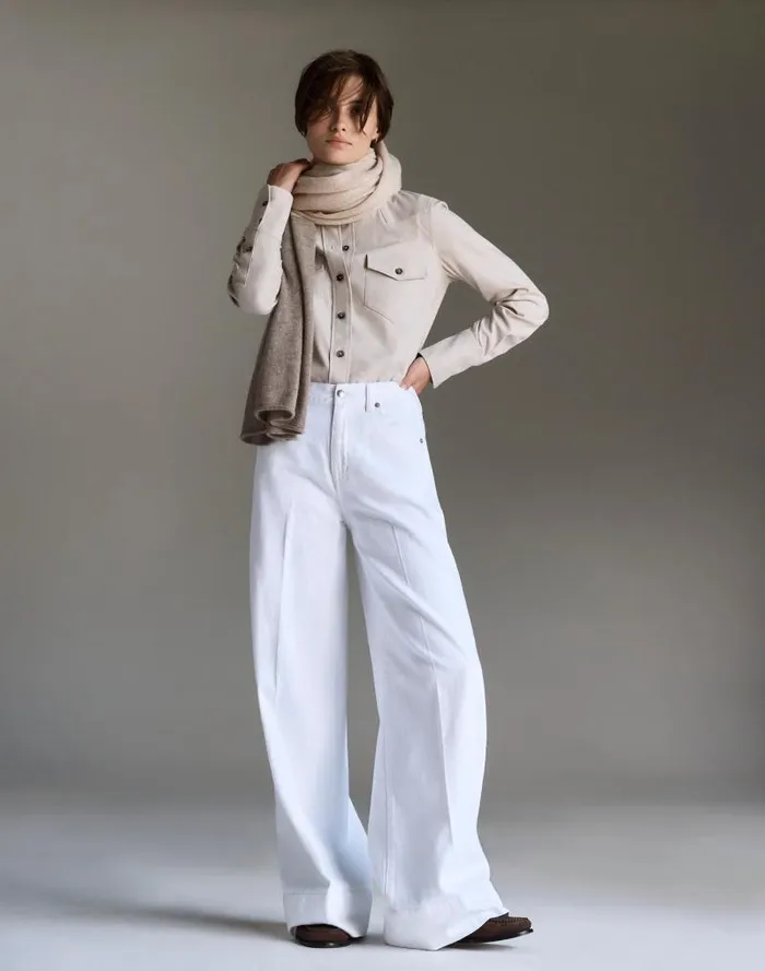 Women SuperwideLeg Jeans True White Madewell Jeans