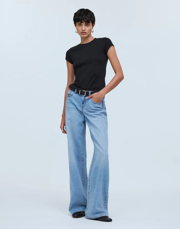 Women Supima Rib Tee True Black Madewell Tees