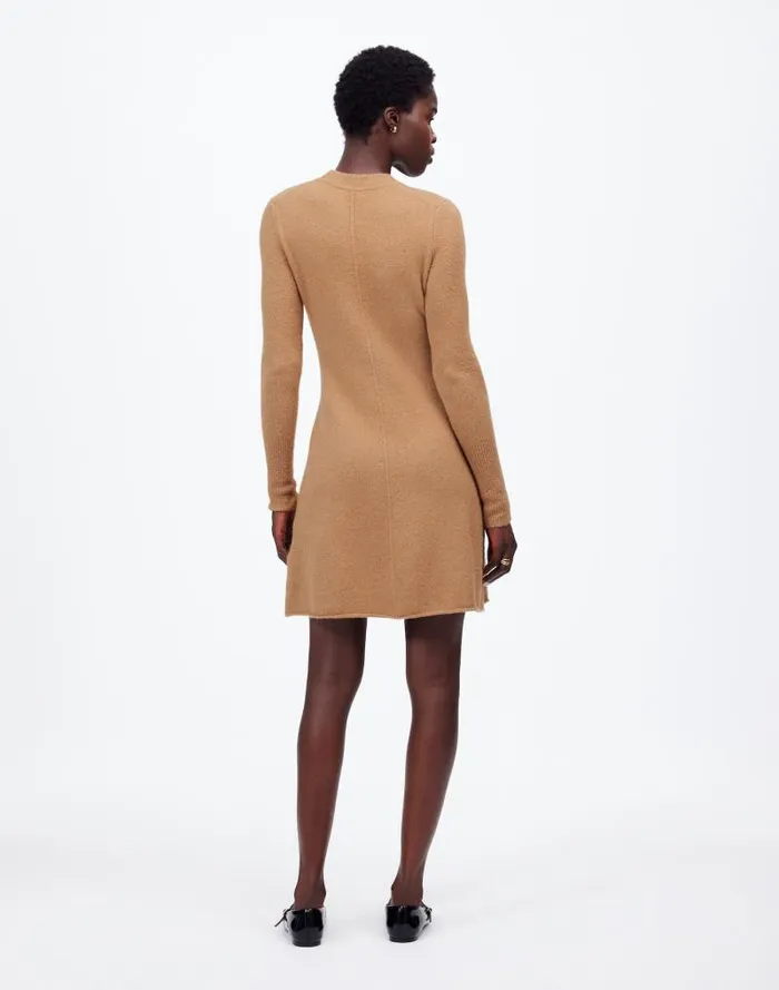 Women Sweater Mini Dress Hthr Caramel Madewell Dresses
