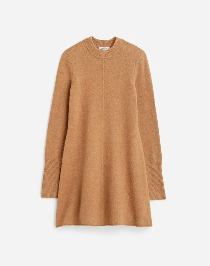 Women Sweater Mini Dress Hthr Caramel Madewell Dresses