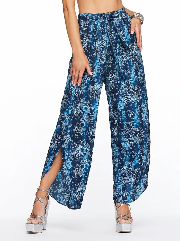 Women Swim Jessica Simpson Batik Babe Tie Waist Beach Pant In Dark Navy Batik Babe Dark Navy Women Swim Jessica Simpson Batik Babe Tie Waist Beach Pant In Dark Navy Batik Babe Dark Navy