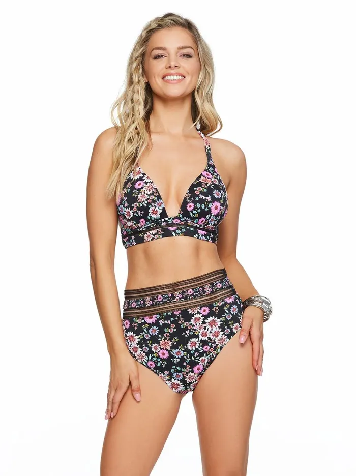 Women Swim Jessica Simpson Posy Fields Halter Bra Black Floral Posey Fields Black Floral Women Swim Jessica Simpson Posy Fields Halter Bra Black Floral Posey Fields Black Floral