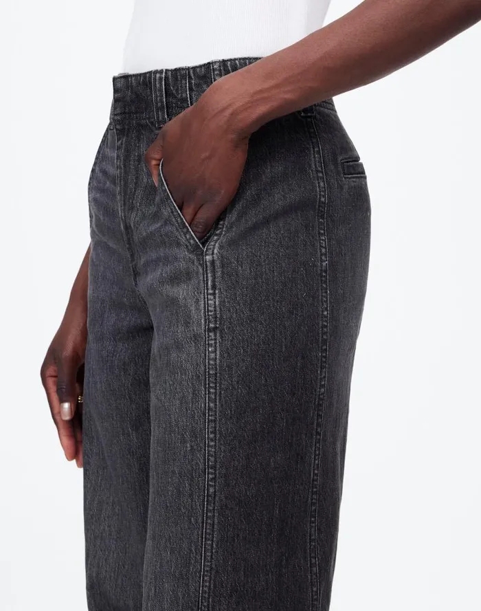 Women Tapered Denim Trousers In Robles Wash Robles Wash Madewell Jeans