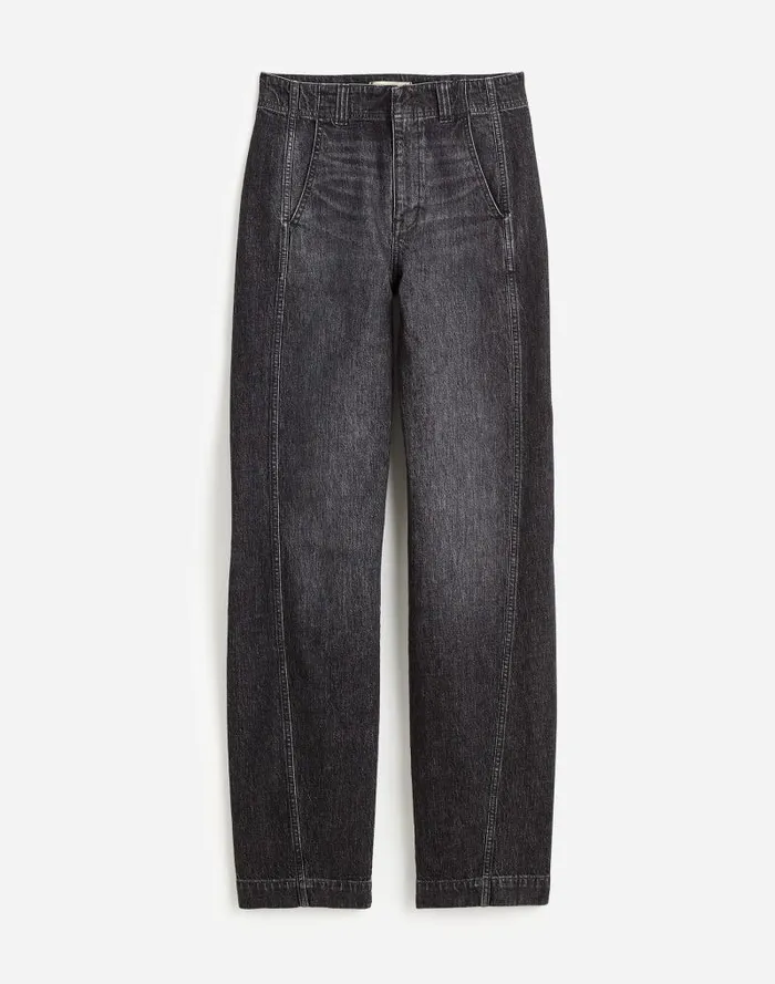 Women Tapered Denim Trousers In Robles Wash Robles Wash Madewell Jeans
