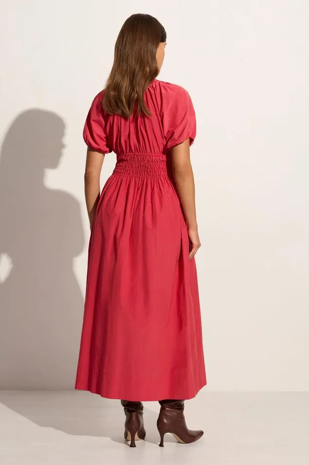 Women Teatro Midi Dress Crimson 8211 Final Sale Faithfull The Brand Dresses Women Teatro Midi Dress Crimson 8211 Final Sale Faithfull The Brand Dresses