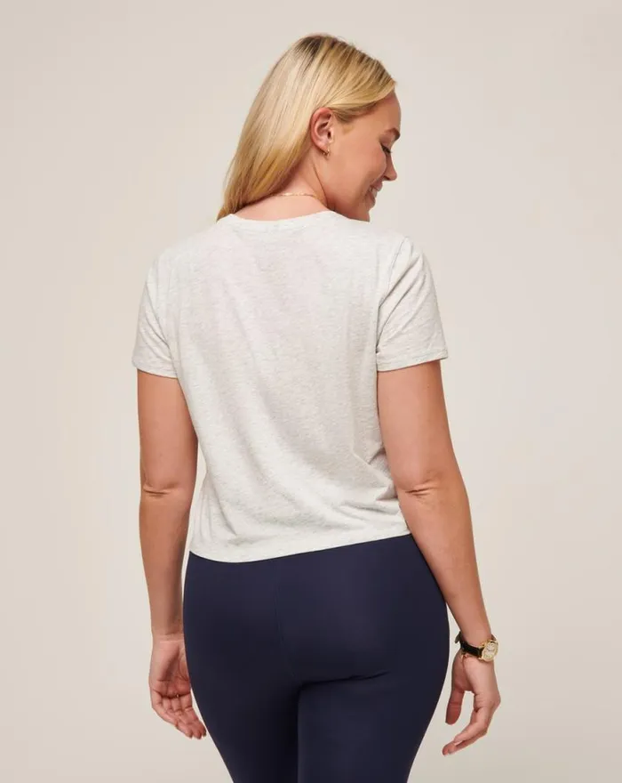 Women TEN FOR TEN TEE Heather Light Grey TravisMathew Tees
