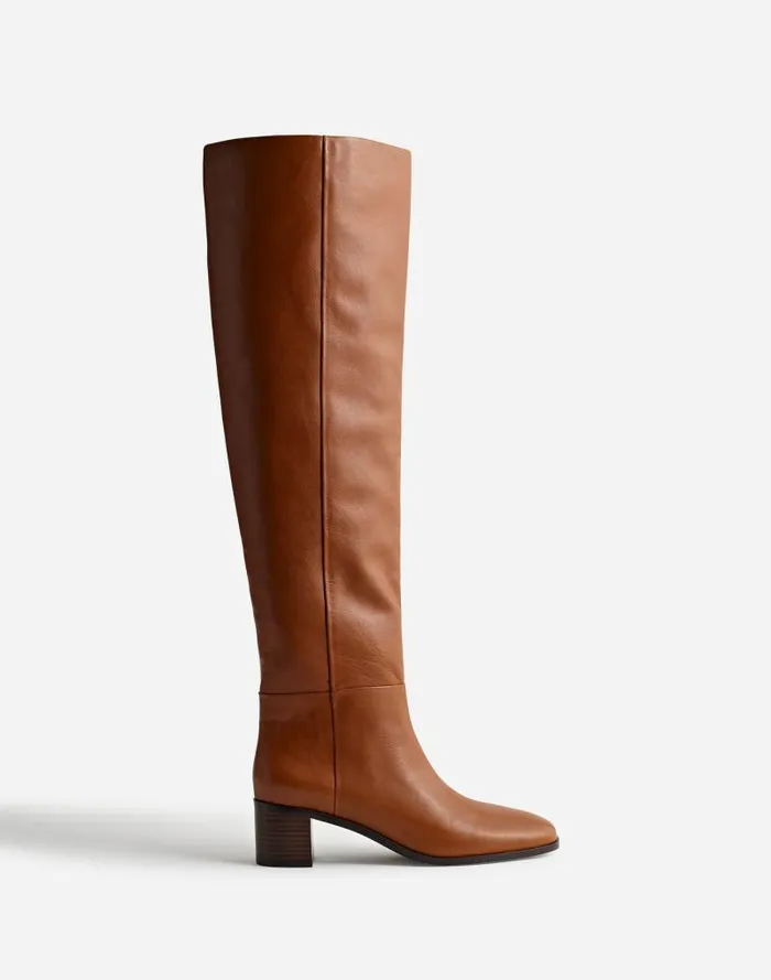 Women The Adaline OvertheKnee Boot Hazelnut Madewell Boots