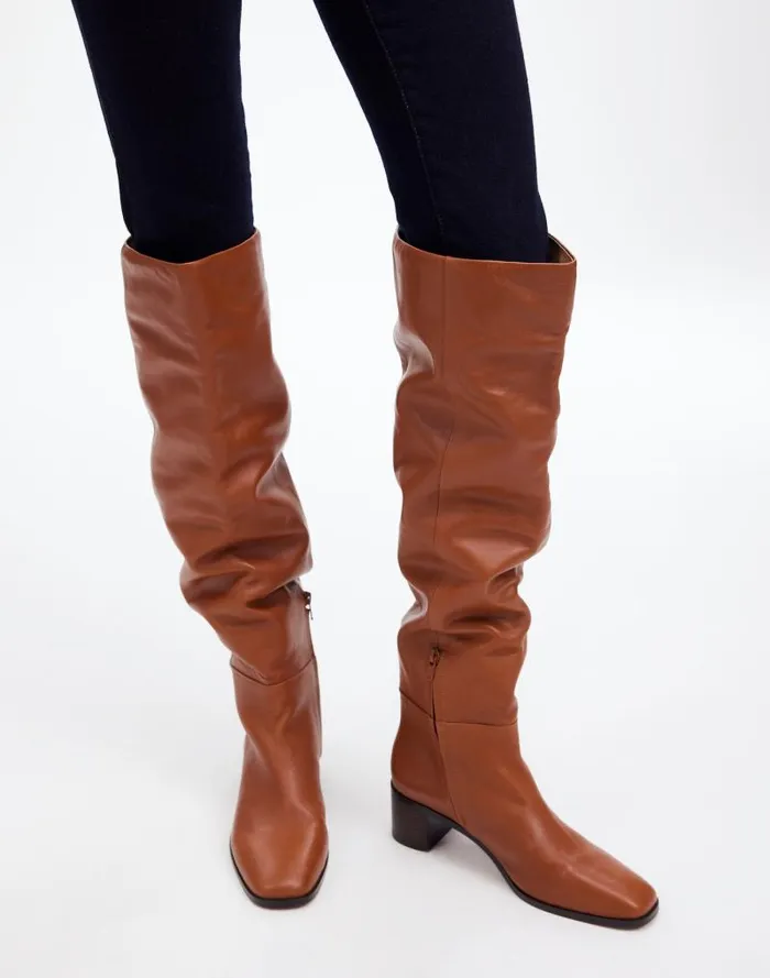 Women The Adaline OvertheKnee Boot Hazelnut Madewell Boots