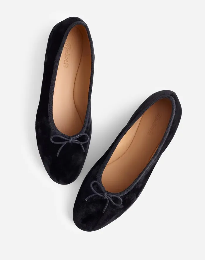 Women The April Ballet Flat True Black Madewell Flats and Loafers