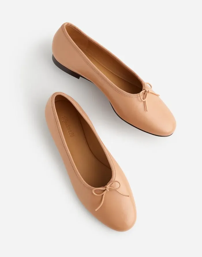 Women The April Ballet Flat Warm Sand Madewell Flats and Loafers