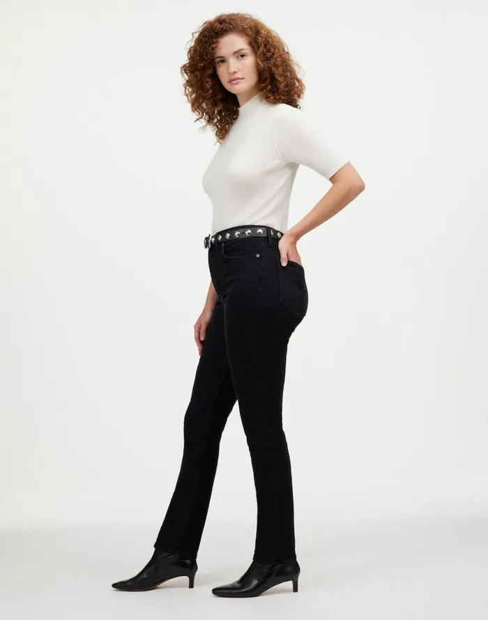 Women The Curvy Perfect Vintage Jean Black Frost Madewell Jeans