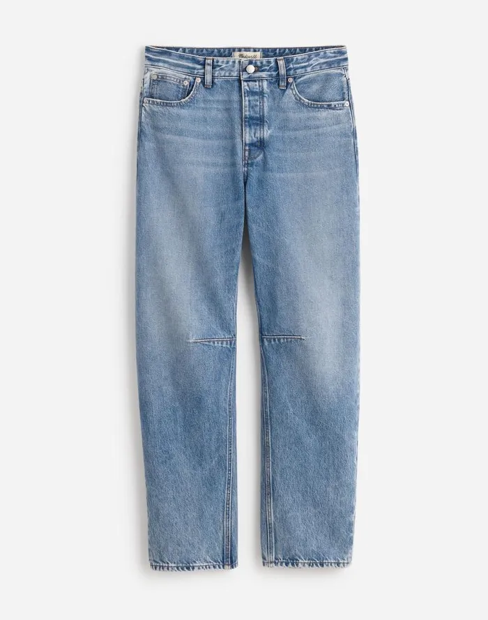 Women The Darted BarrelLeg Jean Dobbins Wash Madewell Jeans