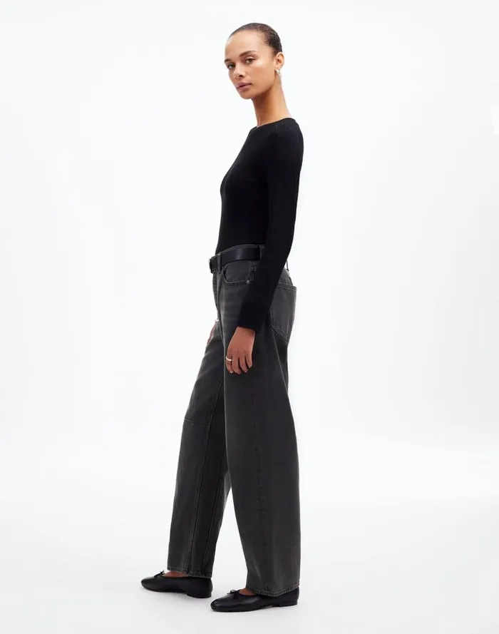 Women The Darted BarrelLeg Jean Olenda Wash Madewell Jeans