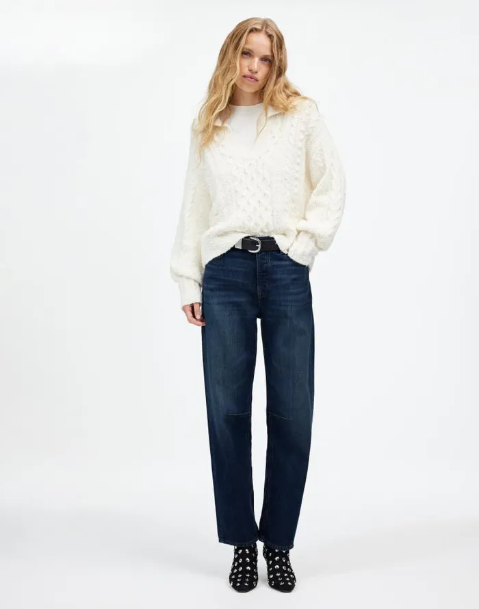Women The Darted BarrelLeg Jean Softdrape Edition Leeds Wash Madewell Jeans