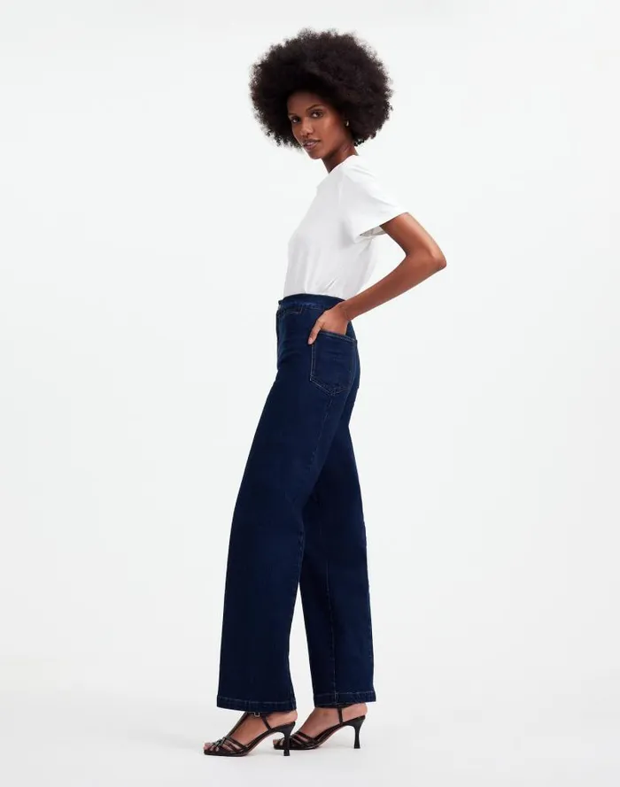 Women The Emmett WideLeg Jean Welt Pocket Edition Leffers Wash Madewell Jeans